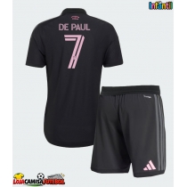 Camisa de Futebol Inter Miami Rodrigo De Paul #7 Equipamento Secundário Infantil 2026-27 Manga Curta (+ Calças curtas)